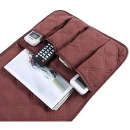 Sofa Armrest Organizer with 5 Pockets and Cup Holder Tray Couch Armchair Hanging Storage Bag for Cellphone TV Remote Control