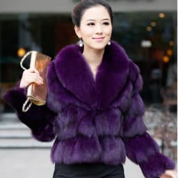 Women's Short Real Fox Fur Winter Jacket Thick Warm Natural Coat Fashion Outerwear for Cold Weather