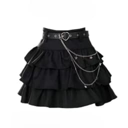 Women's Blue Black Riveted Belt Denim Skirt Y2K Harajuku High Street Fashion 90s Sexy A-line Mini Skirt Summer Clothing 2026 New