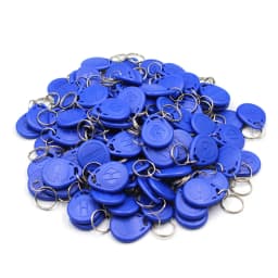 100pcs Waterproof 125KHz RFID Tag Proximity RFID Card Keyfob Key Fob Access Control Smart Card Color ID Keychain