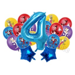 The Amazing Digitals Circus Digit 1-9 Balloons Kids Kawaii Birthday Decoration Baby Shower Gender Reveal Party Supplies Gift New