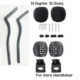 Carbon Road Handlebars Bicycle Rest Bar TT Handlebar Clip On Aero bar Bike Racing Carbon Handle Bar 30°/45° Triathlon Handles