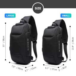 OZUKO Flex Bag Crossbody Bag for Men Anti-theft Shoulder Messenger Bags Male Waterproof Short Trip Chest Bag Pack