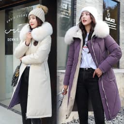 Double Sided Wearing Parker 2026 Winter New Women's Down Cotton Jacket Big Fur Collar Hooded Coat Female Thicken Parka Overcoat