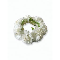 1pc Women's New Spring & Summer Solid Color Artificial Fabric Flower Hair Scrunchie, Suitable For Beach, Hawaii Vacation, Daily