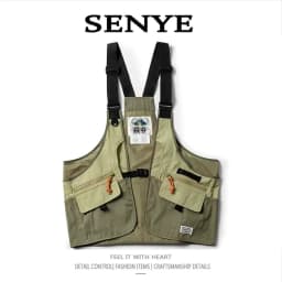 Spring Summer Mountain Workwear Vest, Men'S Outdoor Multi Pocket Functional Style Tactical Fishing Vest, American Retro Jacket