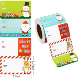 200-500 Pcs Christmas Tags Self Adhesive Gift Tags for Xmas Presents Christmas Name Labels Stickers for Wrapping Paper Birthday