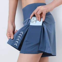 SEAHAING Stylish Breathable Mesh Print High Waisted Women's Sporty Quick-dry Fake Two-kilter Skirt