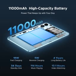 DOOGEE U13 Pro 2 in 1 Tablet PC 13.4" 120Hz Display Android 16 11000mAh Battery 36GB RAM(6+30) 256GB ROM Gemini AI Netflix Widevine L1 Supports Smart Pad
