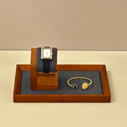 WoodTen Solid Wood Watches Display Stands Base Watch Necklace Bracelet Organizer Rack Bangle Scrunchie Headband Showcase Stands