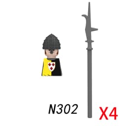 Medieval Infantry Knight Figures Building Blocks England Wars Rose Soldier Castle Military Army Guard Helmet Weapons Bricks Toys