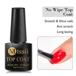 Mtssii 7ml Glitter Rubber Base Gel Polish Gold Sequins Pink White Base Gel Top Coat Soak Off UV LED Nail Art Varnish Manicure