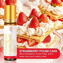 10ml Strawberry Pound Cake Fragrance Oils Roller Ball Natural Fragrance Mini Holiday Gifts