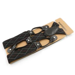 3.5 X 120cm Button Suspenders Men Braces Dark Brown Leather Vintage Pants Strap Belt for Trouser Jockstrap Hombre Suspensorios