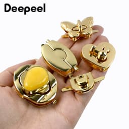 1-3Pcs Deepeel Metal Bag Decor Lock Buckle Women Handbag Closure Latch Purse Turn Twist Locks Snap Clip DIY Hardware Accessories