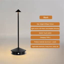 HPH Rechargeable Table Lamp Creative vintage Led Lamp Coffee Pina Pro Table Lamp Aesthetic Decoration Decorative Desk Lamp