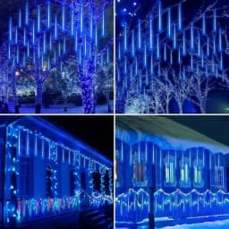 USB Meteor Shower Lights 30CM8Tubes-50CM8Tubes LED String Warm White Blue Colorful IP54 Waterproof 8 Mode Christmas Garden Decor