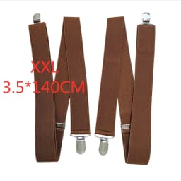3.5 cm Wide Solid Color No Cross Suspenders Men 4 Strong Clips Women Suspender For wedding Party Trouser Braces