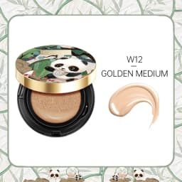 Panda Land Full Coverage Cushion Fondation, Breathable Hydrating Nourishing Poreless Face Makeup Save for Sensitive Skin