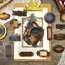 30Pcs PET Stickers Industrial Gear Mechanical Frame Lock Marke Old Materials Stationery Decoration Gift Scrapbook 138*90MM