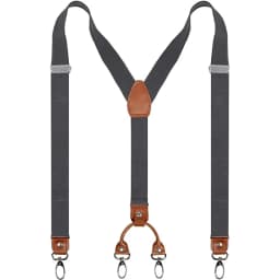 2.5cm 4 Clips Suspenders Clips for Men Y-Back Jeans Hook Buckle Adjustable Pant Braces Straps for Shirt Suit Pants Suspender