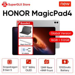 Original HONOR MagicPad 4 Global Version Tablet Snapdragon 8 Gen 5 12.3 Inches 165Hz OLED Display 10100mAh Battery Android 16