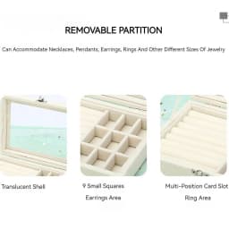 Velvet Ring Organizer Box - Clear Lid Jewelry Holder, Dust-Proof Storage Tray for Rings and Earrings for Multiple Jewelry Pieces