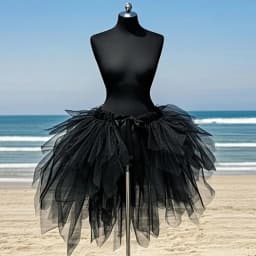 Black Tutu Skirt High Waist Puffy Short Mini Cake Skirt For Women Summer Beach Halloween Girls Birthday Skirt