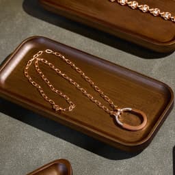 Oirlv Wooden Jewelry Tray Set Ring Storage Box Necklace Display Stand Watch Storage Box Entrance Decoration Car Key Organizer