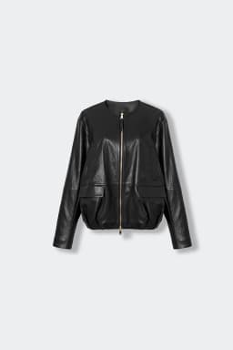 April 9th plus Size Women's Jacket Coat Large Zipper Leather Style Autumn Winter Fashion Korean Version Long Sleeve Coat