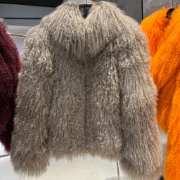 YOLOAgain High Collar Real Mongolia Sheep Fur Jacket For Women 2025 Winter Coats Outerwear
