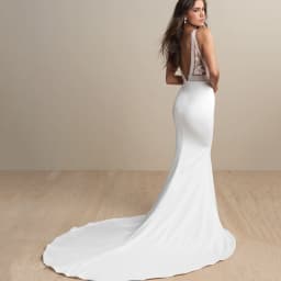 Customized Sexy Mermaid Wedding Dresses Deep V Neck Tank Bridal Dress Illusion Applique Bridal Gowns Vestido De Novia