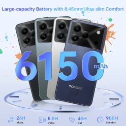 DOOGEE Note56 Plus entsperrtes Android 16 Handy, 48 GB + 256 GB/2 TB TF Erweiterung, 6,5 Zoll HD+ 90 Hz Display, 6150 mAh