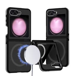 Business Matte for Magsafe Case for Samsung Galaxy Z Flip 7 6 5 ZFlip Flip6 Wireless Charging PC TPU Armor ZFlip7 ZFlip6 Cover
