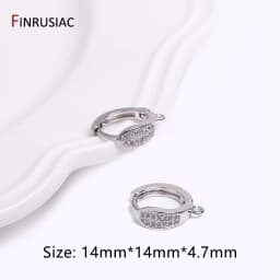 Earring Making Supplies Gold Plated Zircon Earwire Earring Hooks DIY Women Earring Jewelry Making Accessories Wholesale
