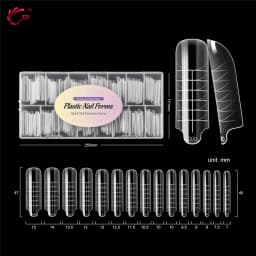 TP Full Cover Widen Dual Nail Forms 150pcs Poly Nail Gel Nail Molds Acrylic Nail Extension System False Nail Tips Manicure Tools