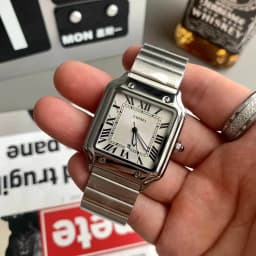 Luxury Watch for Men Square Rectangle Reloj Sliver Orologio Black Leather Strap Stainless Steel Quartz Wristwatch Male Man Clock