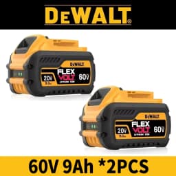 100% Genuine Dewalt 20V Battery, 60V 9Ah, 20V 6Ah Battery DCB609 DCB206 DCB606 DCB184 for Dewalt Power Tool Replacement Battery