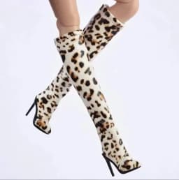 Doll toy Long shoes high quality fit for your FR2 FR6.0 Nuface boots Mirror matte true zipper F6