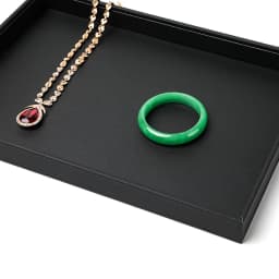 Tray for Storage Rings Bracelet Exhibition Black/White PU Leather Jewelry Pallet Necklace Jewelry Organizer Showcases