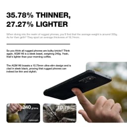 AGM H6 Lite Rugged Smartphone 4GB+128GB 50MP Camera 6.56 "HD+ IPS Display Phone IP68 IP69K 4900mAh NFC Smartphone