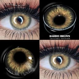 AMARA Natural Colored Contacts Lenses Brown 2pcs Contacts Beautful Pupils Color Contacts Yearly Makeup Cosmetic Contact Lens