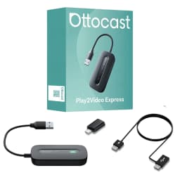 Ottocast New Play2Video Pro Ai Box Wireless CarPlay Android Auto Adapter Built in Youtube Netflix for Car with Wired Carplay