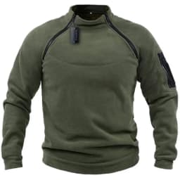 Outdoor Men's TacticalFleece Jacket Clothes Warm Zippers Pullover Men Windproof Coat Thermal Hiking Sweatshirt