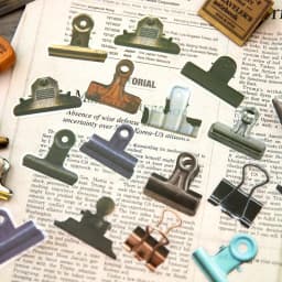 30Pcs PET Stickers Industrial Gear Mechanical Frame Lock Marke Old Materials Stationery Decoration Gift Scrapbook 138*90MM