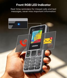 UNIWA MS001 2G Feature Phone 4 SIM 4 Standby GSM Signal Booster Keypad Phone 1800mAh Wireless radio Torch Senior Elder Cellphone