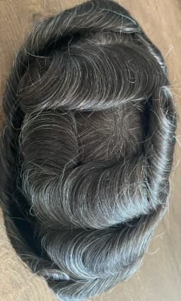 Man Human Hair 80%Density Ultra Thin 0.02mm Full Skin PU New Men Toupee Grey White 1B80 60R# Male Hairpieces Capillary Prosthes