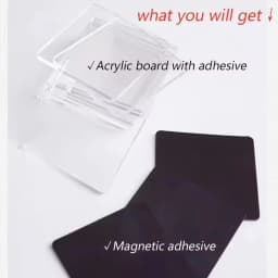 DIY Blank Clear Acrylic Fridge Magnet Kit Transparent Refrigerator Stickers Handmade Home Decor Creative Craft No Photo Included