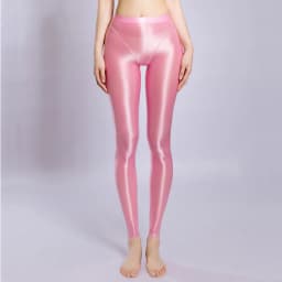 New Shiny Nylon Leggings High Cut Patchwork Pencil Pants Tights Trousers Elastic Yoga Fitness Pantalon Spodnie Collant Joggers