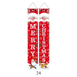 A Pair of Christmas Banners for Holidays: Suitable for Home, Party, or Garden Decoration -180cm/70.8 Inches X 30cm/11.8 Inches